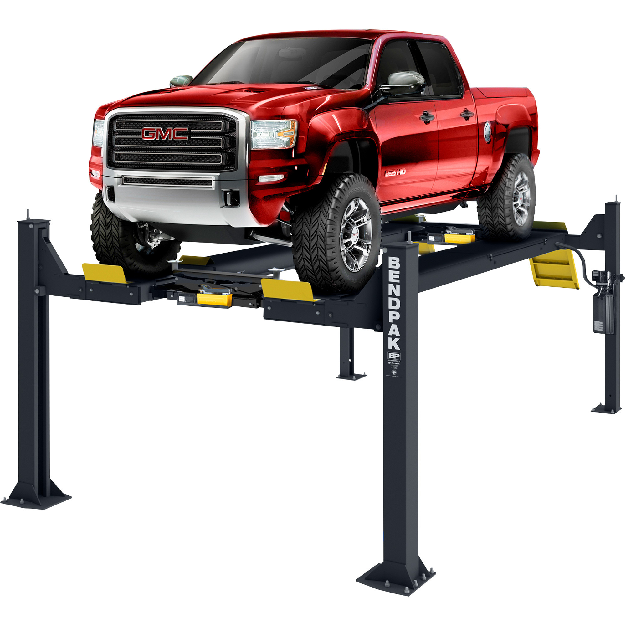 BendPak Open-Front Alignment 4-Post Vehicle Lift, 14,000-Lb. Capacity, Model# HDSO14AX